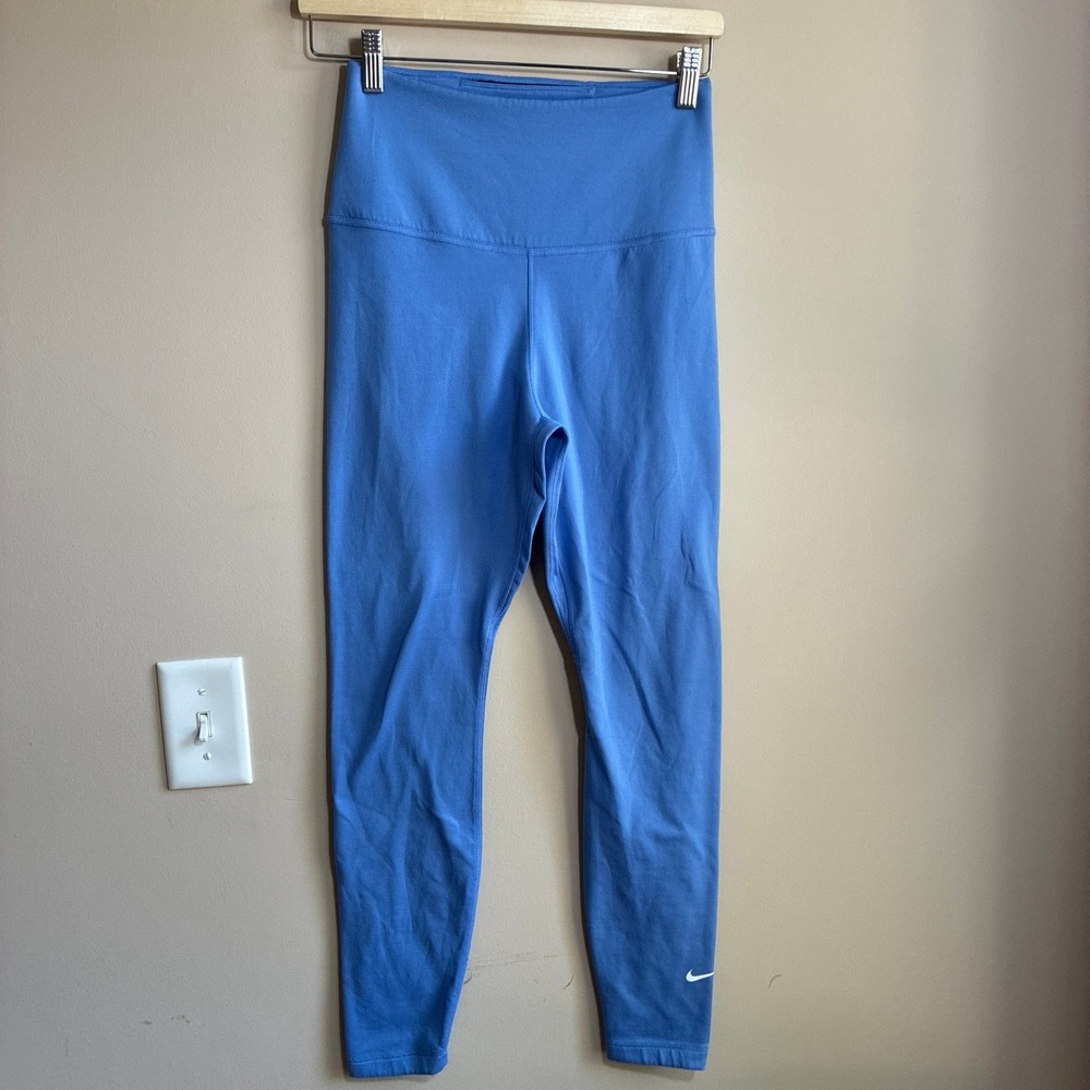 Nike Therma-FIT One Leggings Small Blue Womens High Rise Thermal Workout Pants
